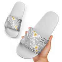 Tonga Christmas Slide Sandals Kilisimasi Fiefia Retro Style White - Polynesian Pride