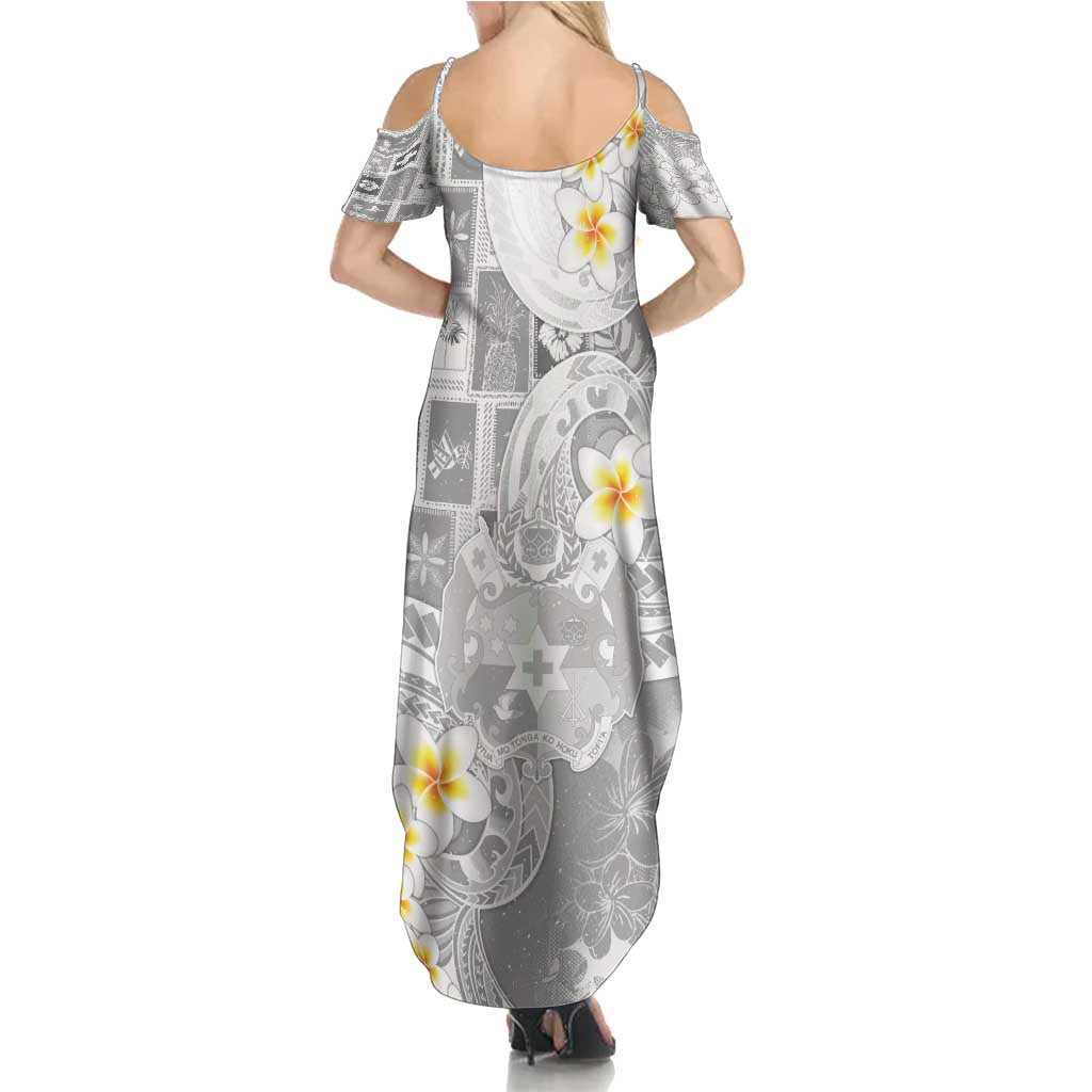 Tonga Christmas Summer Maxi Dress Kilisimasi Fiefia Retro Style White - Polynesian Pride