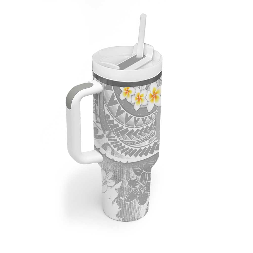 Tonga Christmas Tumbler With Handle Kilisimasi Fiefia Retro Style White - Polynesian Pride