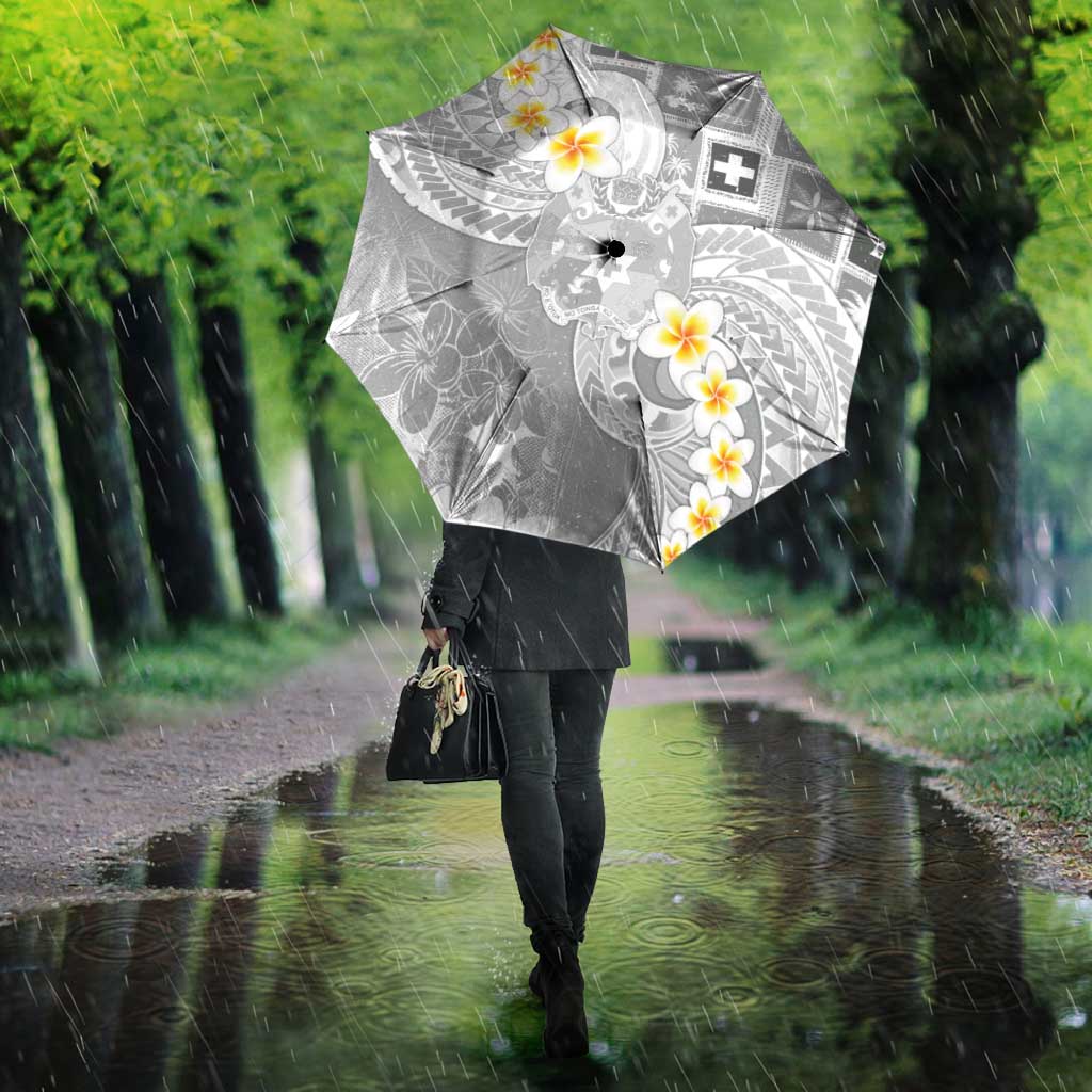 Tonga Christmas Umbrella Kilisimasi Fiefia Retro Style White - Polynesian Pride