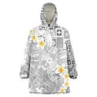 Tonga Christmas Wearable Blanket Hoodie Kilisimasi Fiefia Retro Style White - Polynesian Pride