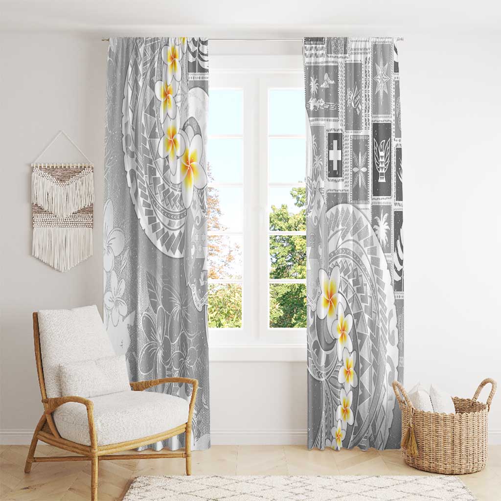 Tonga Christmas Window Curtain Kilisimasi Fiefia Retro Style White - Polynesian Pride