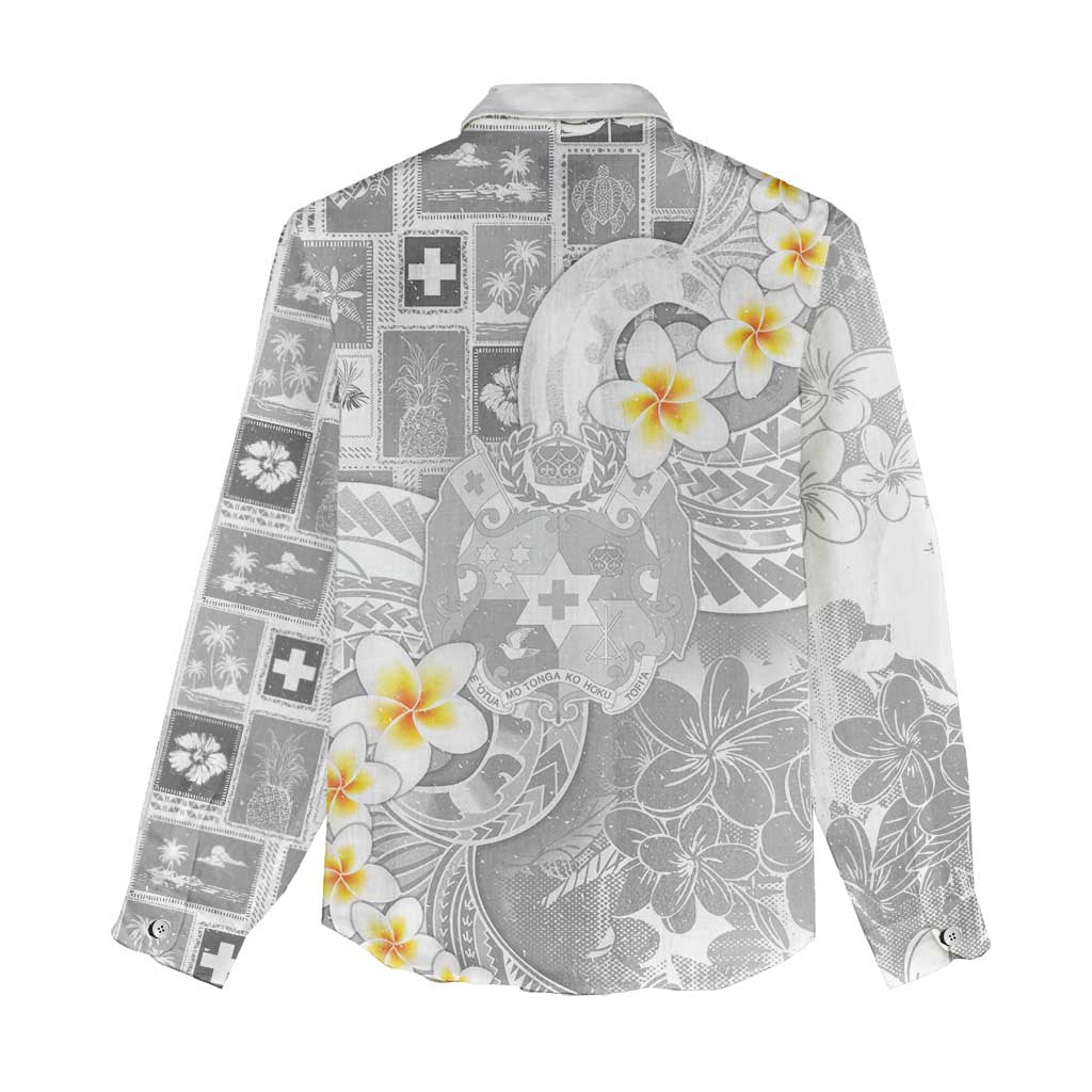 Tonga Christmas Women Casual Shirt Kilisimasi Fiefia Retro Style White - Polynesian Pride