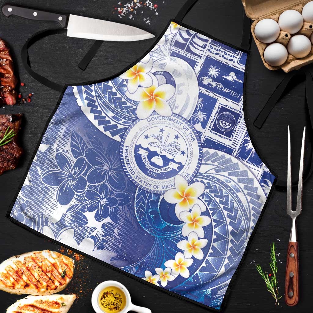 Federated States Of Micronesia Christmas Apron Retro Style Bright Version - Polynesian Pride