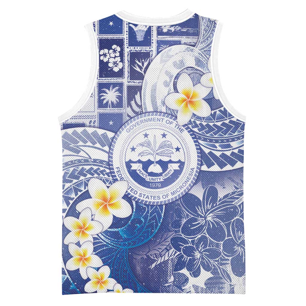 Federated States Of Micronesia Christmas Basketball Jersey Retro Style Bright Version - Polynesian Pride