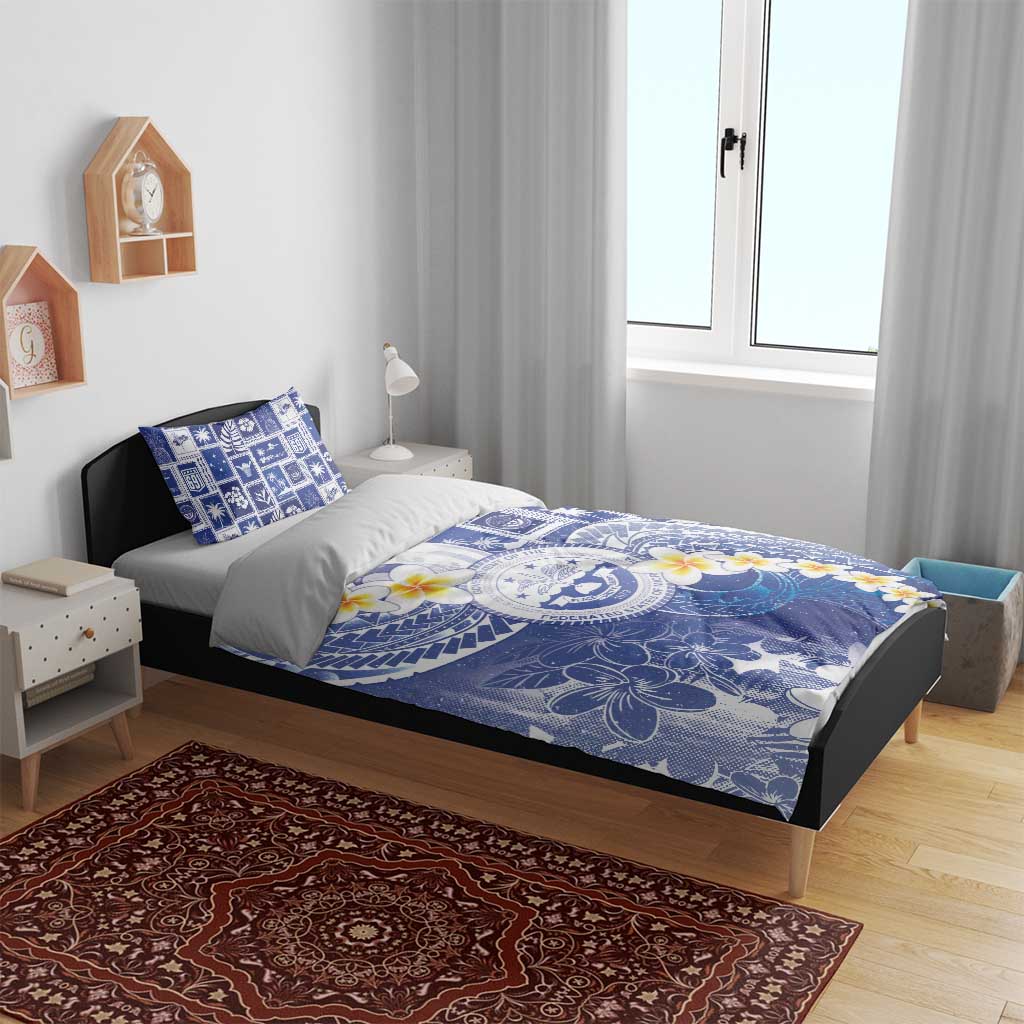 Federated States Of Micronesia Christmas Bedding Set Retro Style Bright Version - Polynesian Pride
