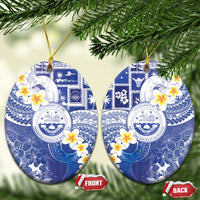 Federated States Of Micronesia Christmas Ceramic Ornament Retro Style Bright Version - Polynesian Pride