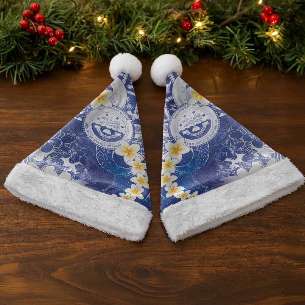 Federated States Of Micronesia Christmas Santa Hat Retro Style Bright Version - Polynesian Pride
