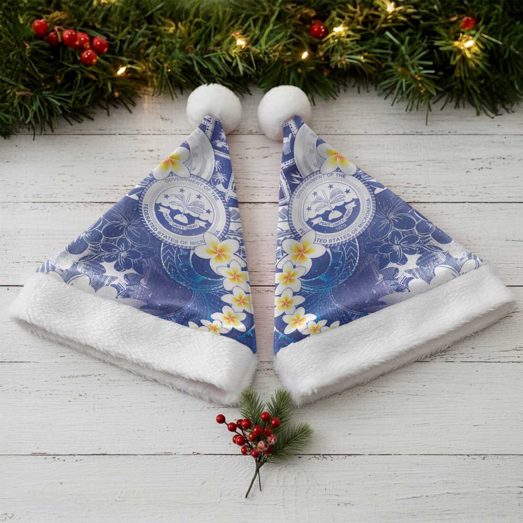 Federated States Of Micronesia Christmas Santa Hat Retro Style Bright Version - Polynesian Pride