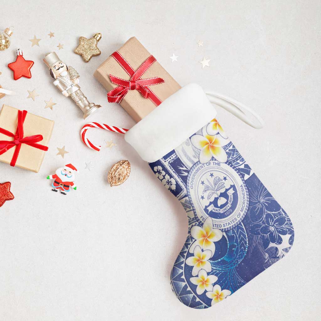 Federated States Of Micronesia Christmas Stocking Retro Style Bright Version - Polynesian Pride
