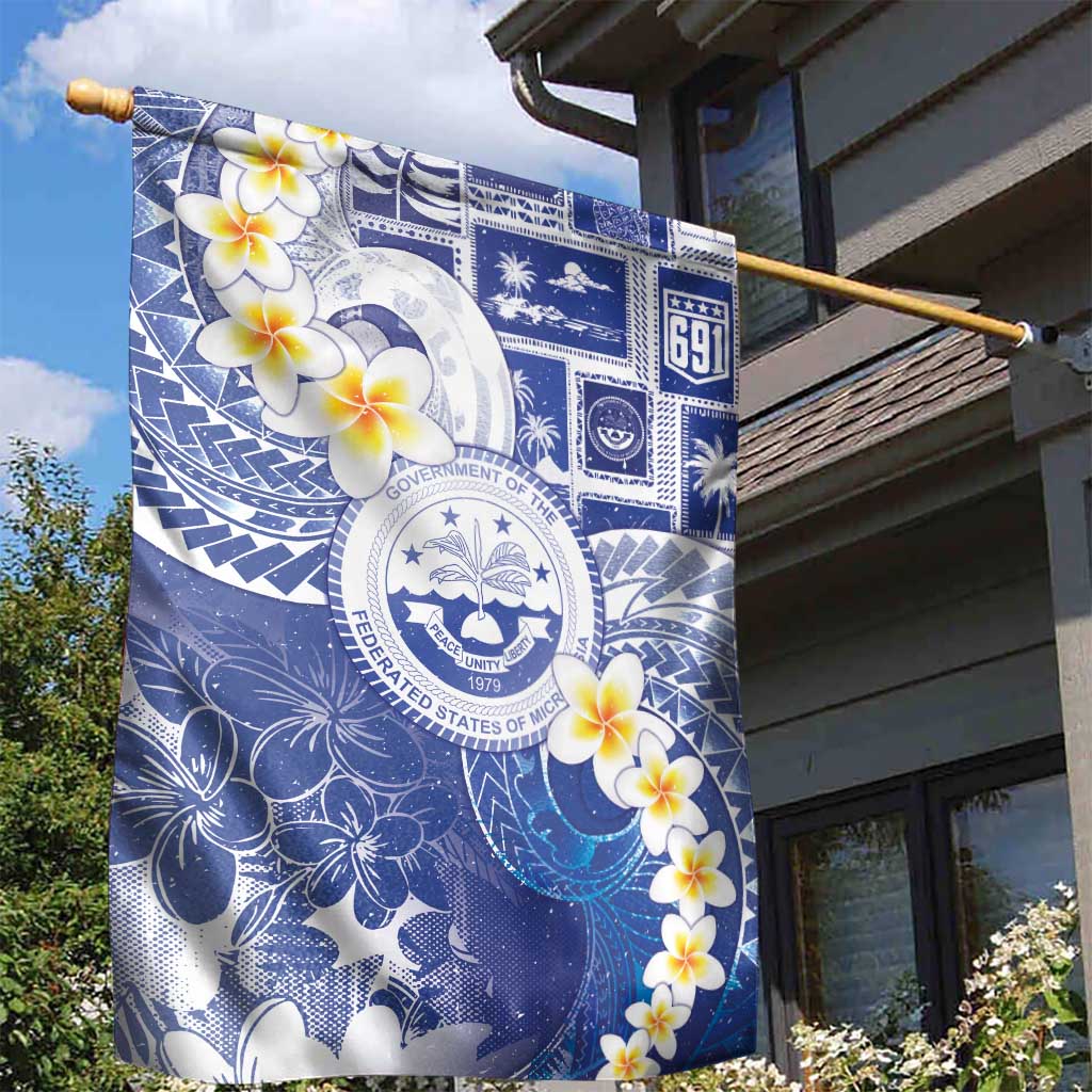 Federated States Of Micronesia Christmas Garden Flag Retro Style Bright Version - Polynesian Pride