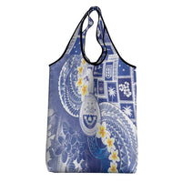 Federated States Of Micronesia Christmas Grocery Bag Retro Style Bright Version - Polynesian Pride