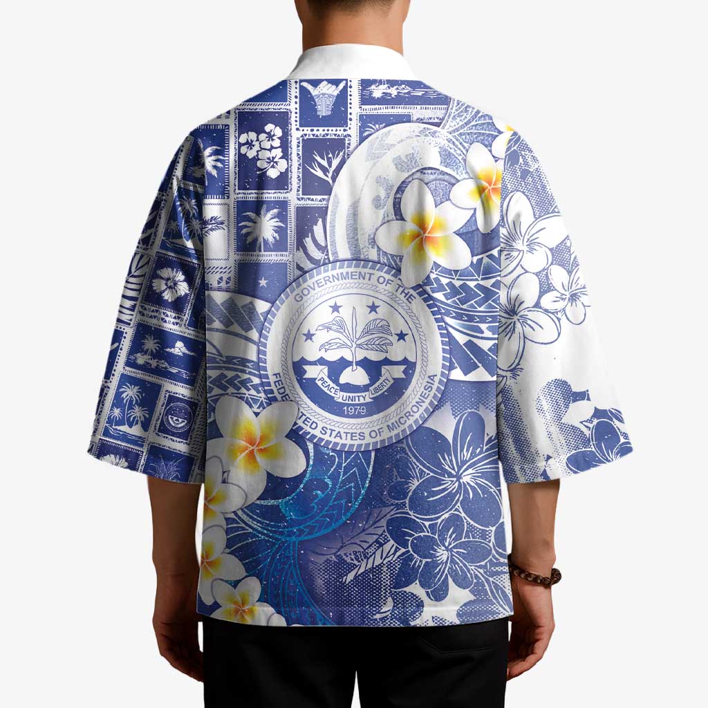 Federated States Of Micronesia Christmas Kimono Retro Style Bright Version - Polynesian Pride