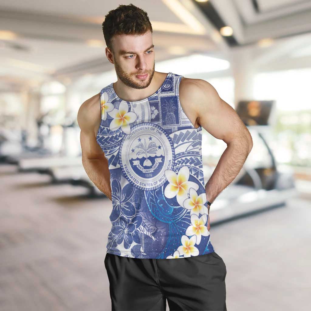 Federated States Of Micronesia Christmas Men Tank Top Retro Style Bright Version - Polynesian Pride