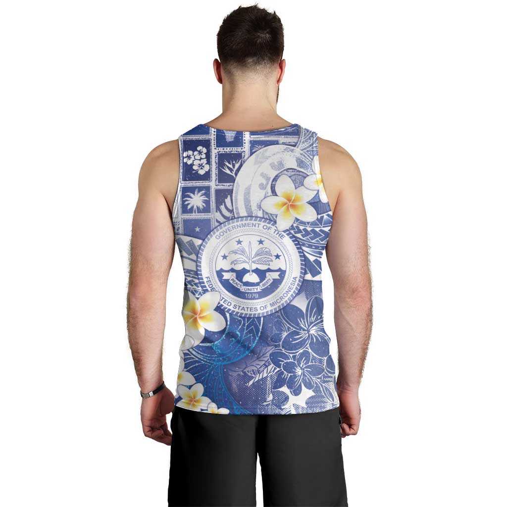 Federated States Of Micronesia Christmas Men Tank Top Retro Style Bright Version - Polynesian Pride