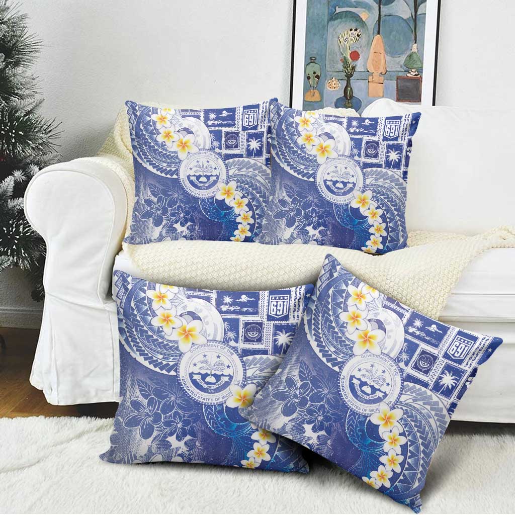 Federated States Of Micronesia Christmas Pillow Cover Retro Style Bright Version - Polynesian Pride