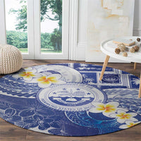 Federated States Of Micronesia Christmas Round Carpet Retro Style Bright Version - Polynesian Pride