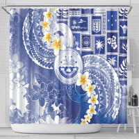 Federated States Of Micronesia Christmas Shower Curtain Retro Style Bright Version - Polynesian Pride