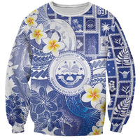 Federated States Of Micronesia Christmas Sweatshirt Retro Style Bright Version - Polynesian Pride