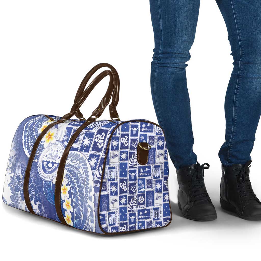 Federated States Of Micronesia Christmas Travel Bag Retro Style Bright Version - Polynesian Pride