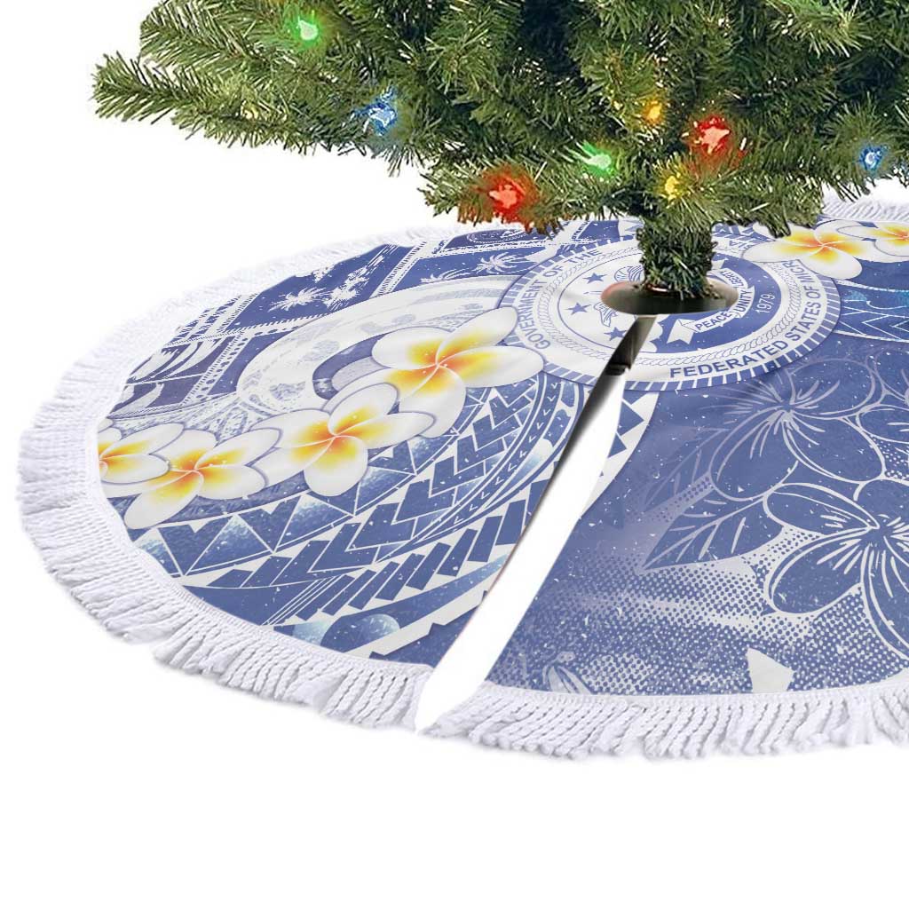 Federated States Of Micronesia Christmas Tree Skirt Retro Style Bright Version - Polynesian Pride