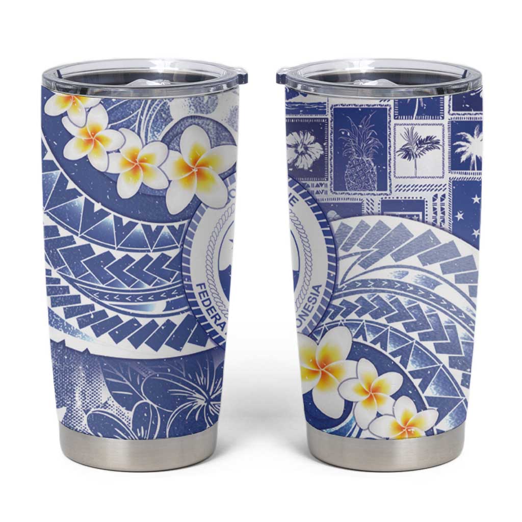 Federated States Of Micronesia Christmas Tumbler Cup Retro Style Bright Version - Polynesian Pride