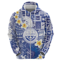 Federated States Of Micronesia Christmas Zip Hoodie Retro Style Bright Version - Polynesian Pride