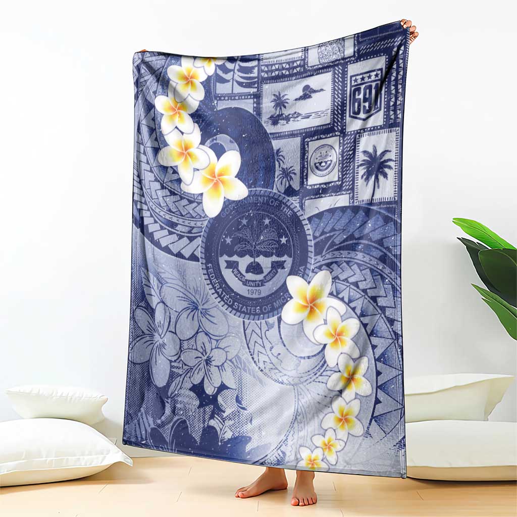 Federated States Of Micronesia Christmas Blanket Retro Style Dark Version - Polynesian Pride