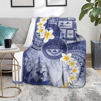 Federated States Of Micronesia Christmas Blanket Retro Style Dark Version - Polynesian Pride