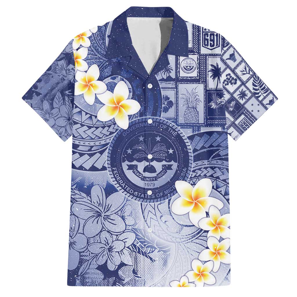 Federated States Of Micronesia Christmas Family Matching Puletasi and Hawaiian Shirt Retro Style Dark Version - Polynesian Pride