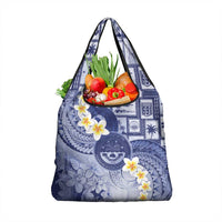 Federated States Of Micronesia Christmas Grocery Bag Retro Style Dark Version - Polynesian Pride