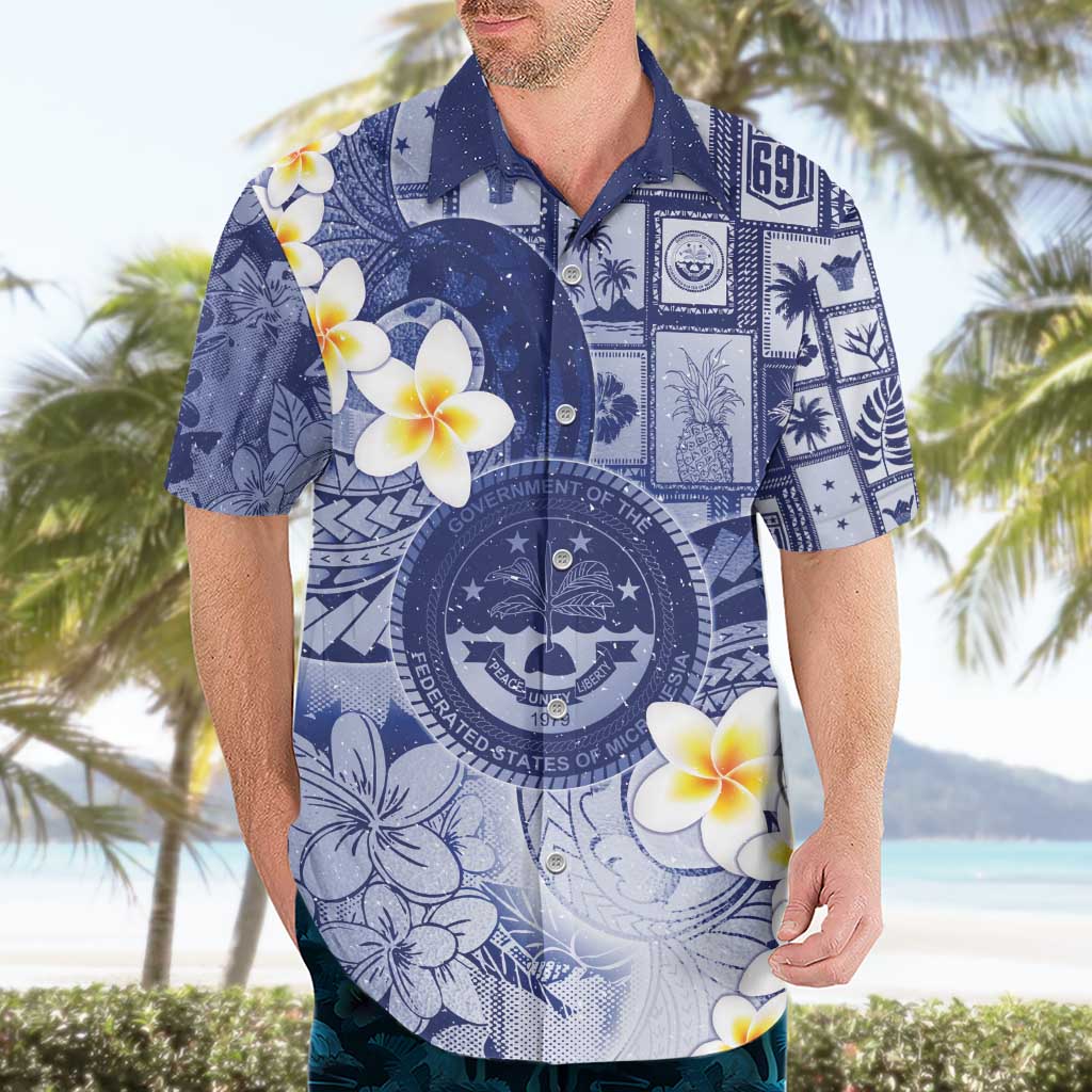 Federated States Of Micronesia Christmas Hawaiian Shirt Retro Style Dark Version - Polynesian Pride