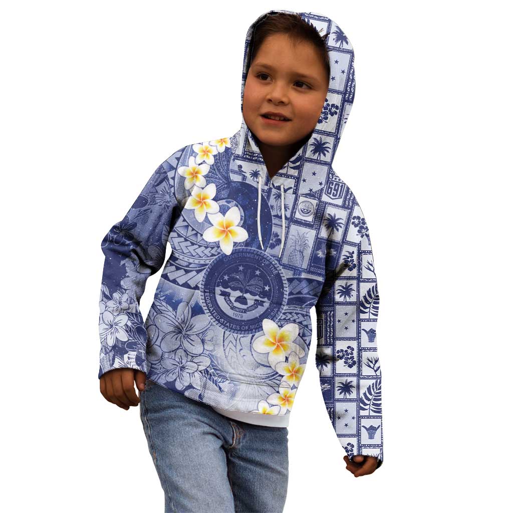Federated States Of Micronesia Christmas Kid Hoodie Retro Style Dark Version - Polynesian Pride