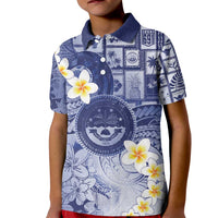 Federated States Of Micronesia Christmas Kid Polo Shirt Retro Style Dark Version - Polynesian Pride