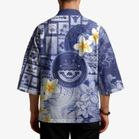 Federated States Of Micronesia Christmas Kimono Retro Style Dark Version - Polynesian Pride