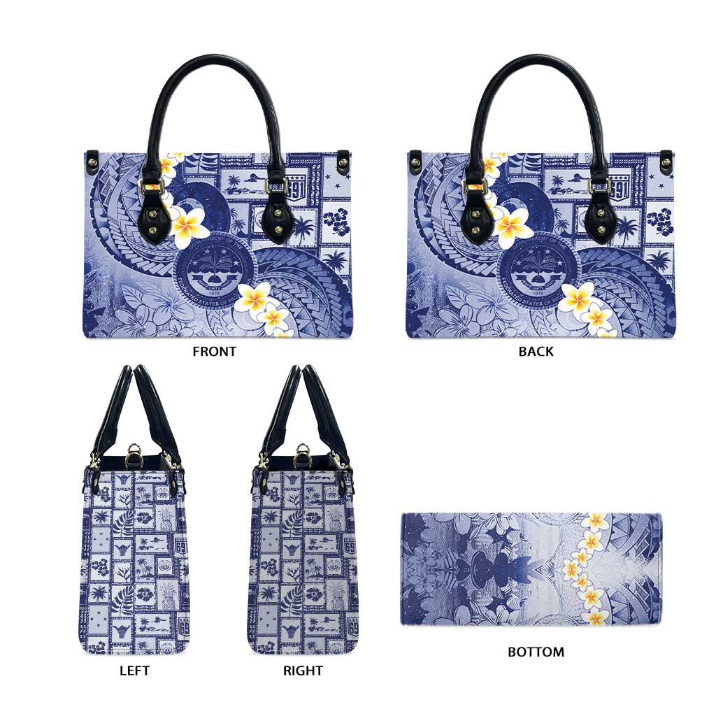 Federated States Of Micronesia Christmas Leather Bag Retro Style Dark Version - Polynesian Pride