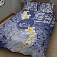 Federated States Of Micronesia Christmas Quilt Bed Set Retro Style Dark Version - Polynesian Pride