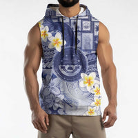 Federated States Of Micronesia Christmas Sleeveless Hoodie Retro Style Dark Version - Polynesian Pride