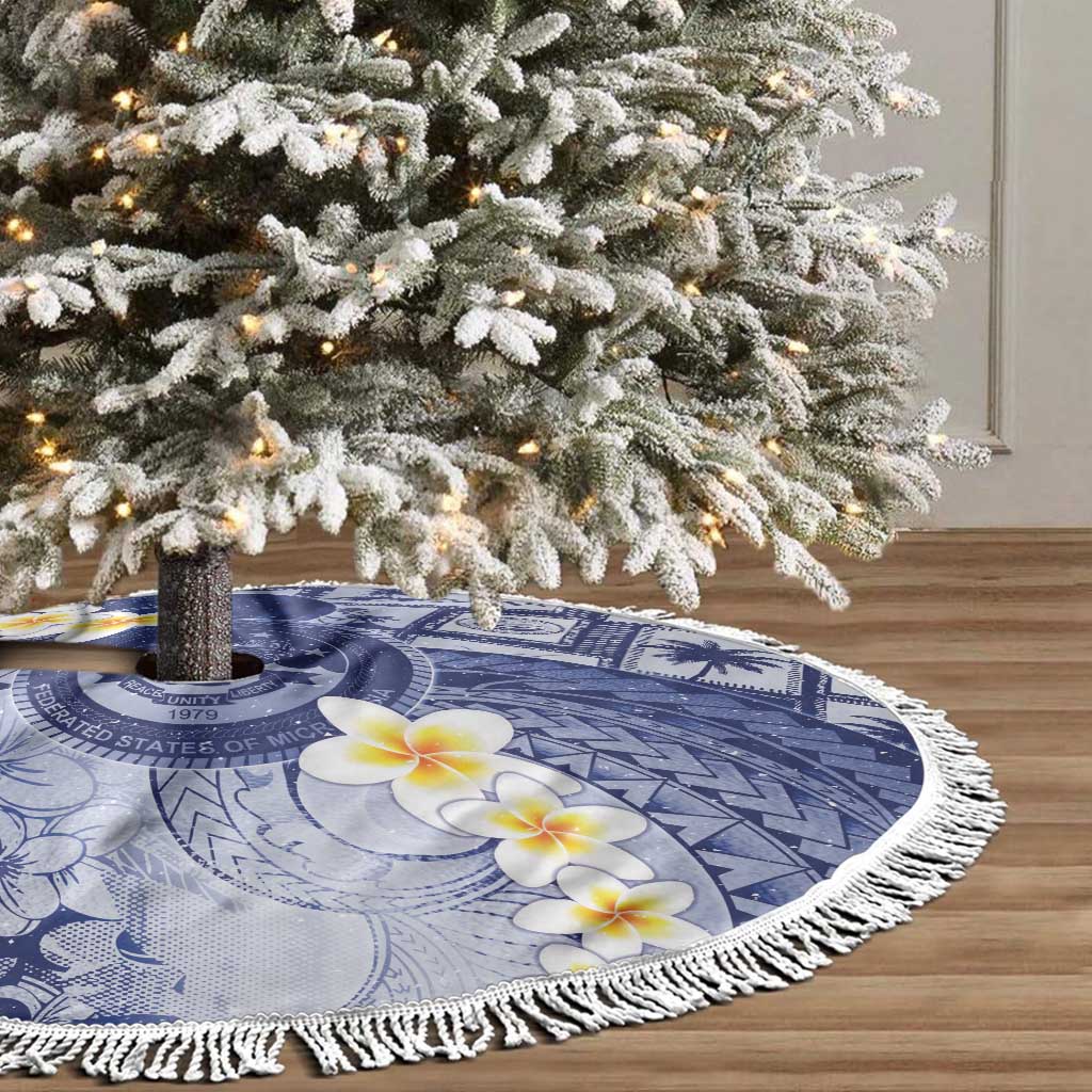 Federated States Of Micronesia Christmas Tree Skirt Retro Style Dark Version - Polynesian Pride