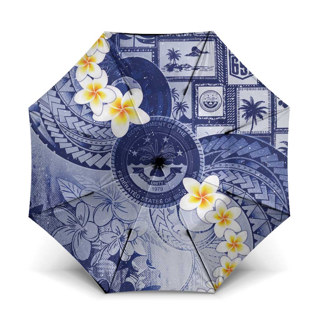 Federated States Of Micronesia Christmas Umbrella Retro Style Dark Version - Polynesian Pride