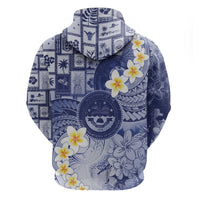 Federated States Of Micronesia Christmas Zip Hoodie Retro Style Dark Version - Polynesian Pride