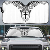 Personalised Melanesian Brotherhood Auto Sun Shade With Tribal Pattern - Polynesian Pride