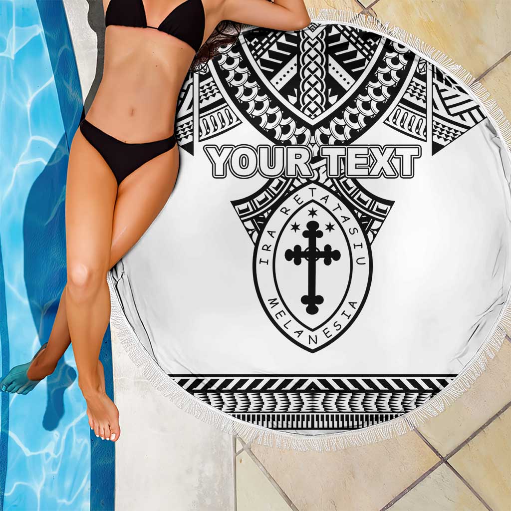 Personalised Melanesian Brotherhood Beach Blanket With Tribal Pattern - Polynesian Pride