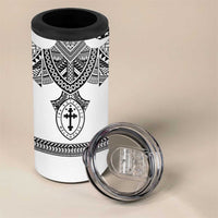 Personalised Melanesian Brotherhood 4 in 1 Can Cooler Tumbler With Tribal Pattern - Polynesian Pride