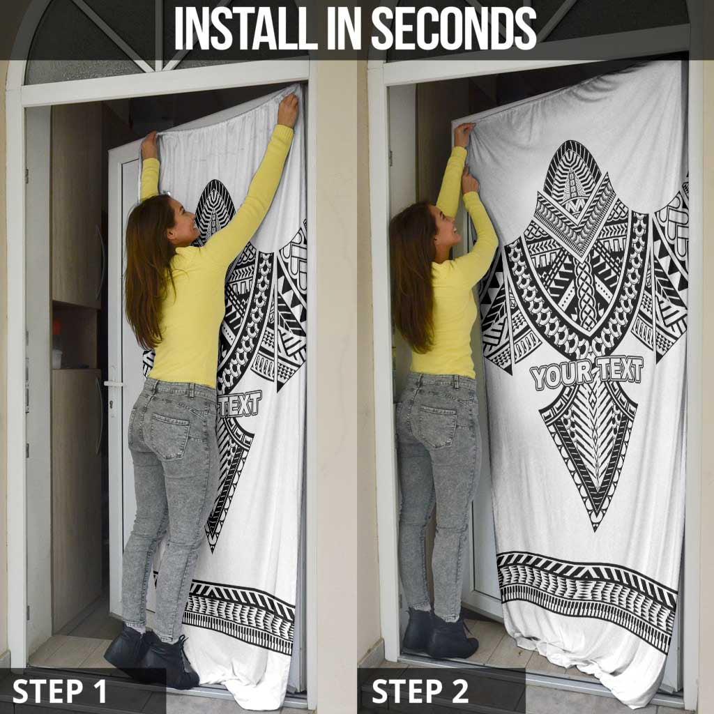 Personalised Melanesian Brotherhood Door Cover With Tribal Pattern - Polynesian Pride