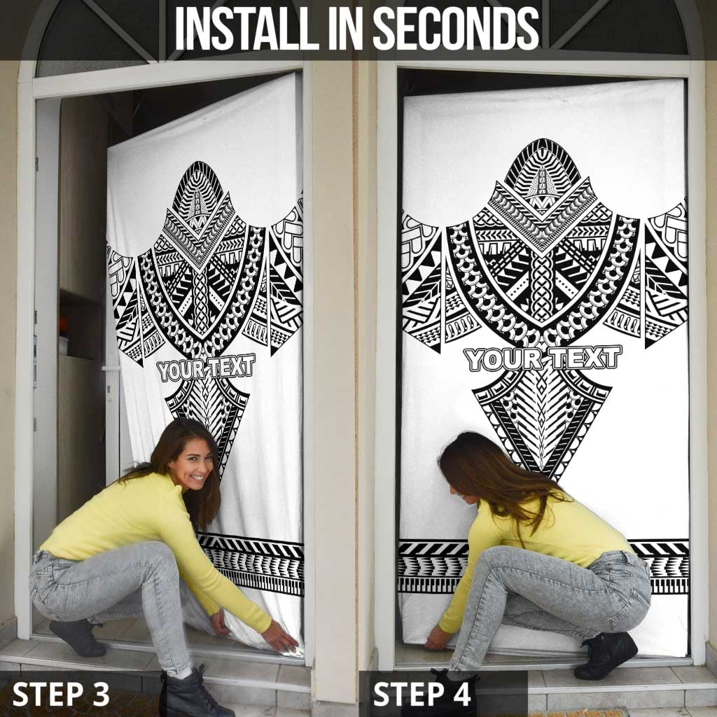 Personalised Melanesian Brotherhood Door Cover With Tribal Pattern - Polynesian Pride