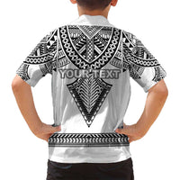 Personalised Melanesian Brotherhood Family Matching Off Shoulder Short Dress and Hawaiian Shirt With Tribal Pattern - Polynesian Pride