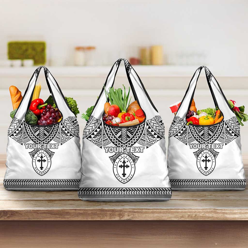 Personalised Melanesian Brotherhood Grocery Bag With Tribal Pattern - Polynesian Pride