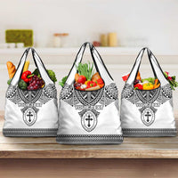 Personalised Melanesian Brotherhood Grocery Bag With Tribal Pattern - Polynesian Pride