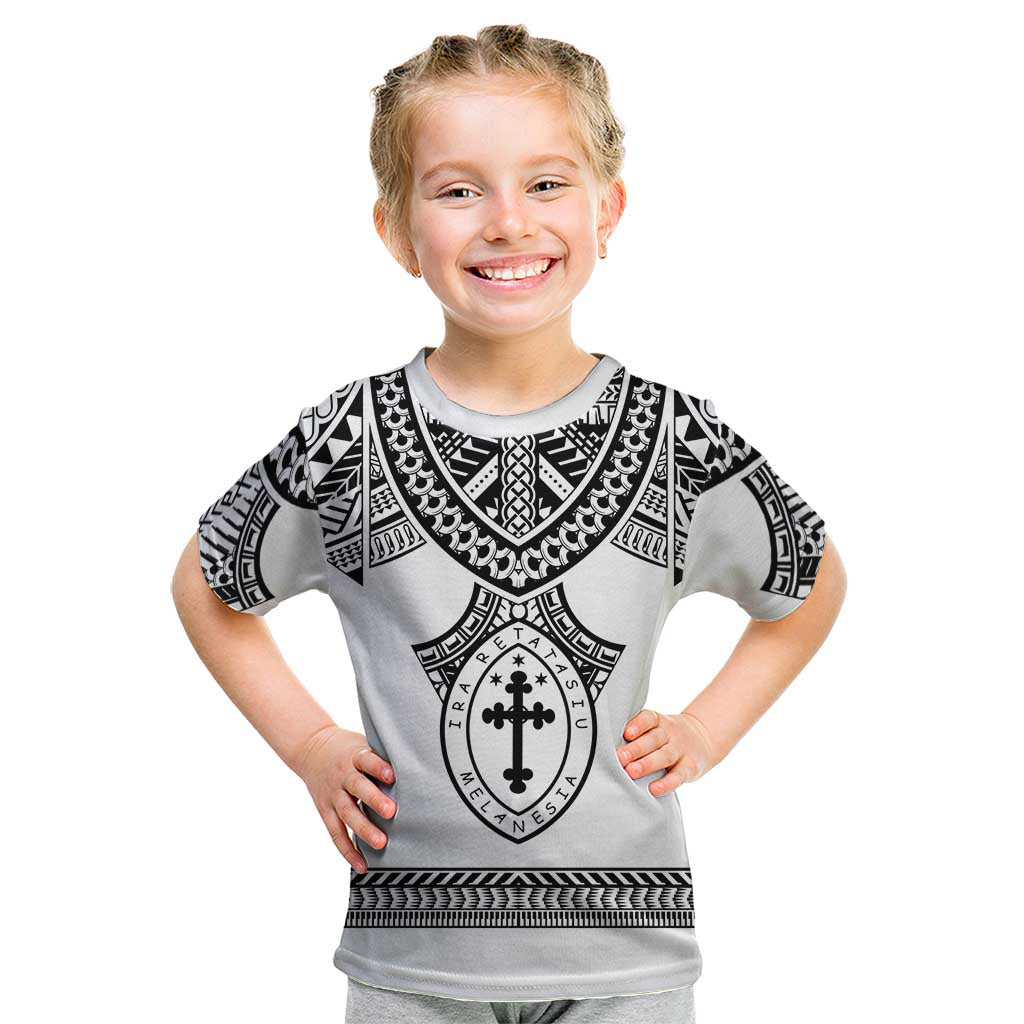 Personalised Melanesian Brotherhood Kid T Shirt With Tribal Pattern - Polynesian Pride